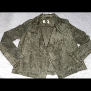 Olive velvet cardigan